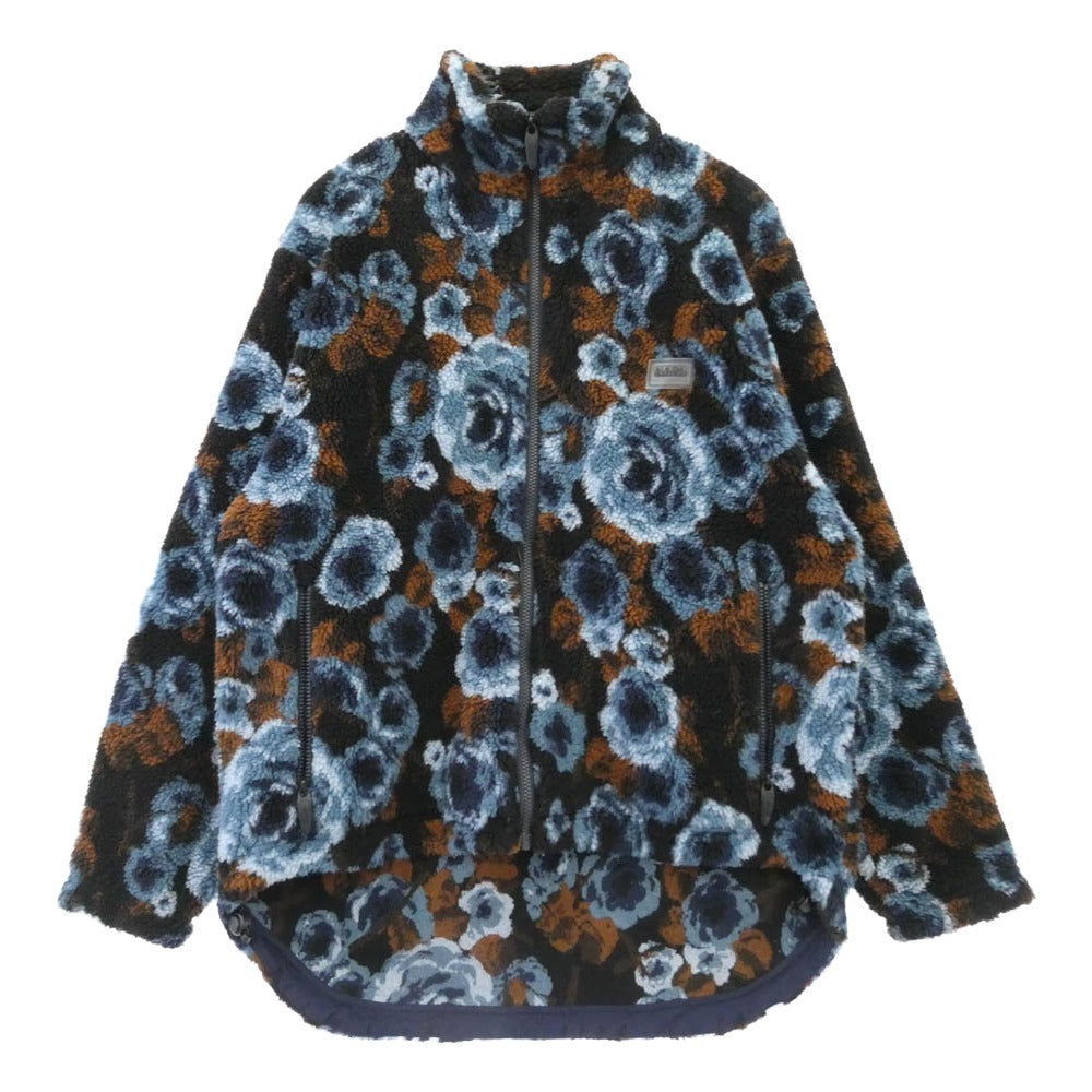 MARTIN ROSE マーティンローズ N0YID0 NAPA by Martine Rose ナパ マーティンローズ T-EMIN JACQUARD JKT フローラル ジャガード フリースジャケット ネイビー系 M【中古】