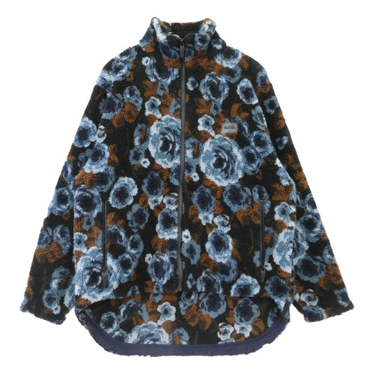 MARTIN ROSE マーティンローズ N0YID0 NAPA by Martine Rose ナパ マーティンローズ T-EMIN JACQUARD JKT フローラル ジャガード フリースジャケット ネイビー系 M【中古】