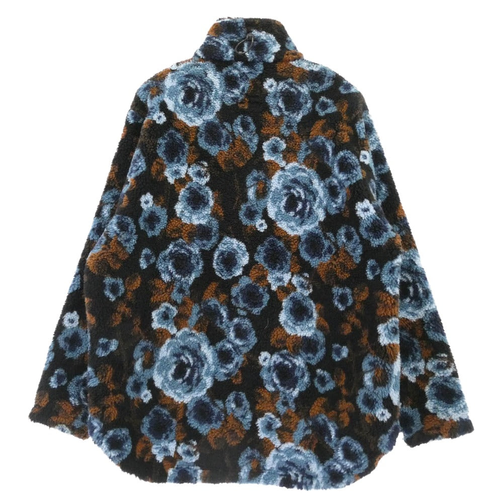 MARTIN ROSE マーティンローズ N0YID0 NAPA by Martine Rose ナパ マーティンローズ T-EMIN JACQUARD JKT フローラル ジャガード フリースジャケット ネイビー系 M【中古】