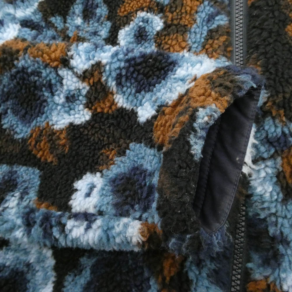 MARTIN ROSE マーティンローズ N0YID0 NAPA by Martine Rose ナパ マーティンローズ T-EMIN JACQUARD JKT フローラル ジャガード フリースジャケット ネイビー系 M【中古】