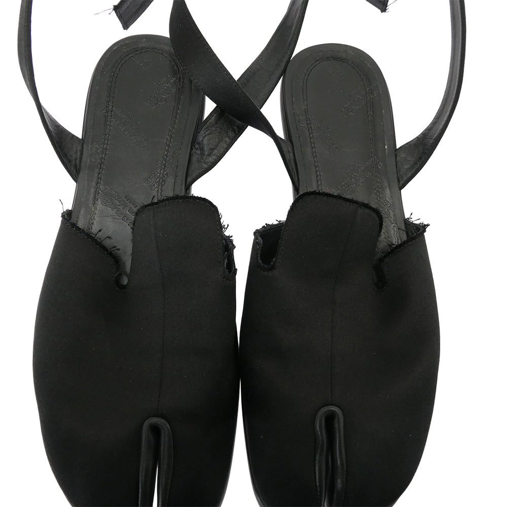 MAISON MARGIELA メゾンマルジェラ Tabi Strap Ballerina 足袋 タビ アンクル ストラップサンダル ブラック系 39【中古】