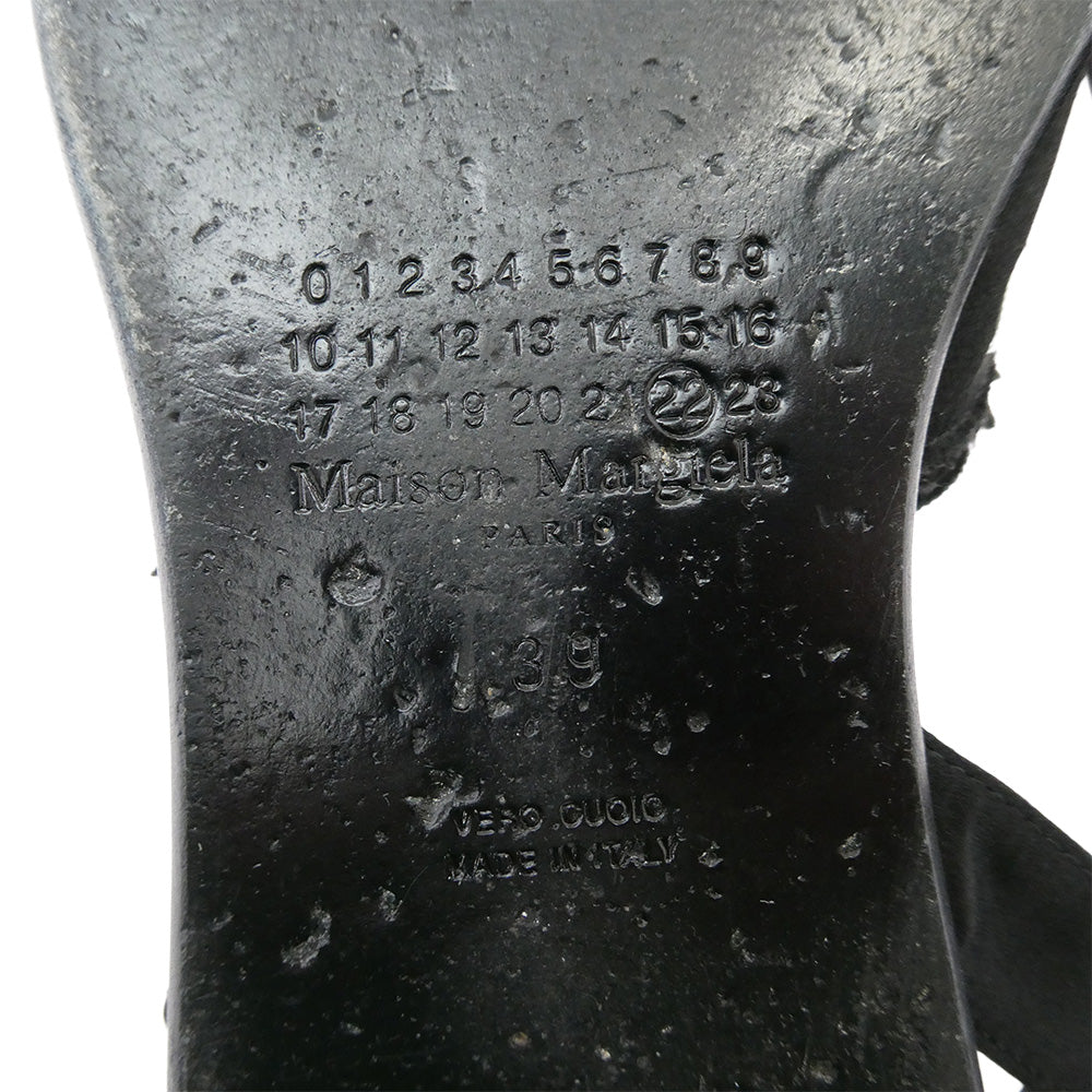 MAISON MARGIELA メゾンマルジェラ Tabi Strap Ballerina 足袋 タビ アンクル ストラップサンダル ブラック系 39【中古】