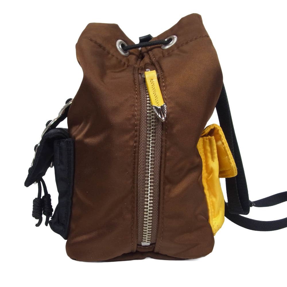 PORTER ポーター TOGA トーガ String Bag コンチョ ナイロン ストリング ショルダー バッグ ブラウン系【中古】