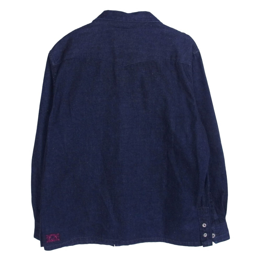 EVISU エヴィス Lot.1957 カモメプリント エンジニア カバーオール デニム ワークジャケット インディゴブルー系 40【中古】