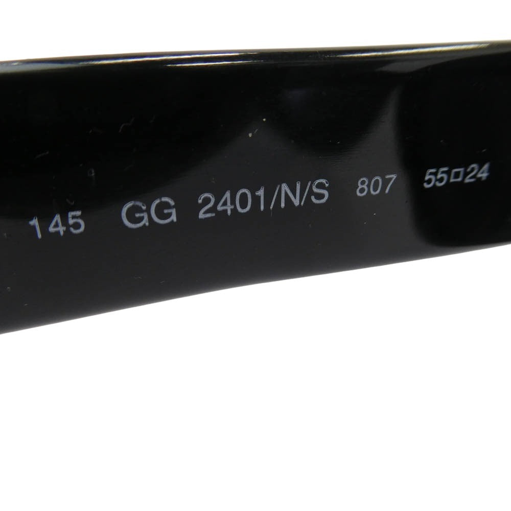 GUCCI グッチ GG 2401/N/S インターロッキングG オーバル サングラス ブラック系【中古】