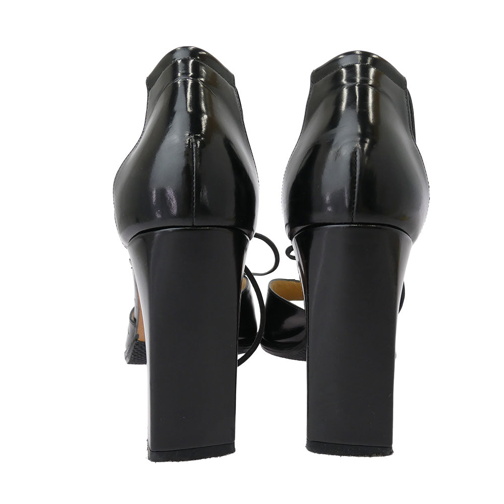 GUCCI グッチ 106 2167 ホースビット ハイヒール サンダル ブラック系 38【中古】