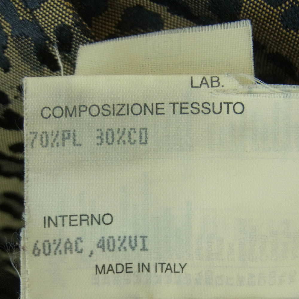 FENDI フェンディ レオパード柄 チェスター コート 裏地ライナー付 イタリア製 ブラウン系 38【中古】