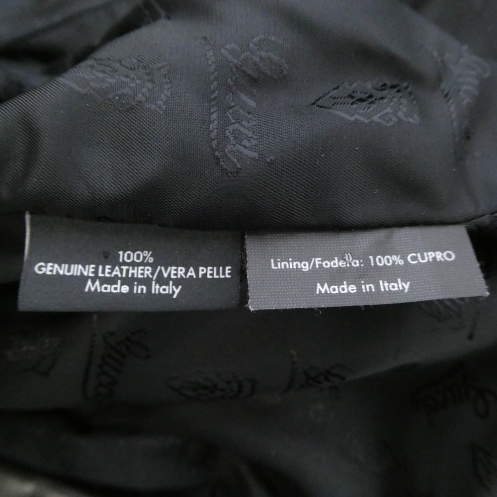 GUCCI グッチ レザー テーラードジャケット ブラック系 40【中古】