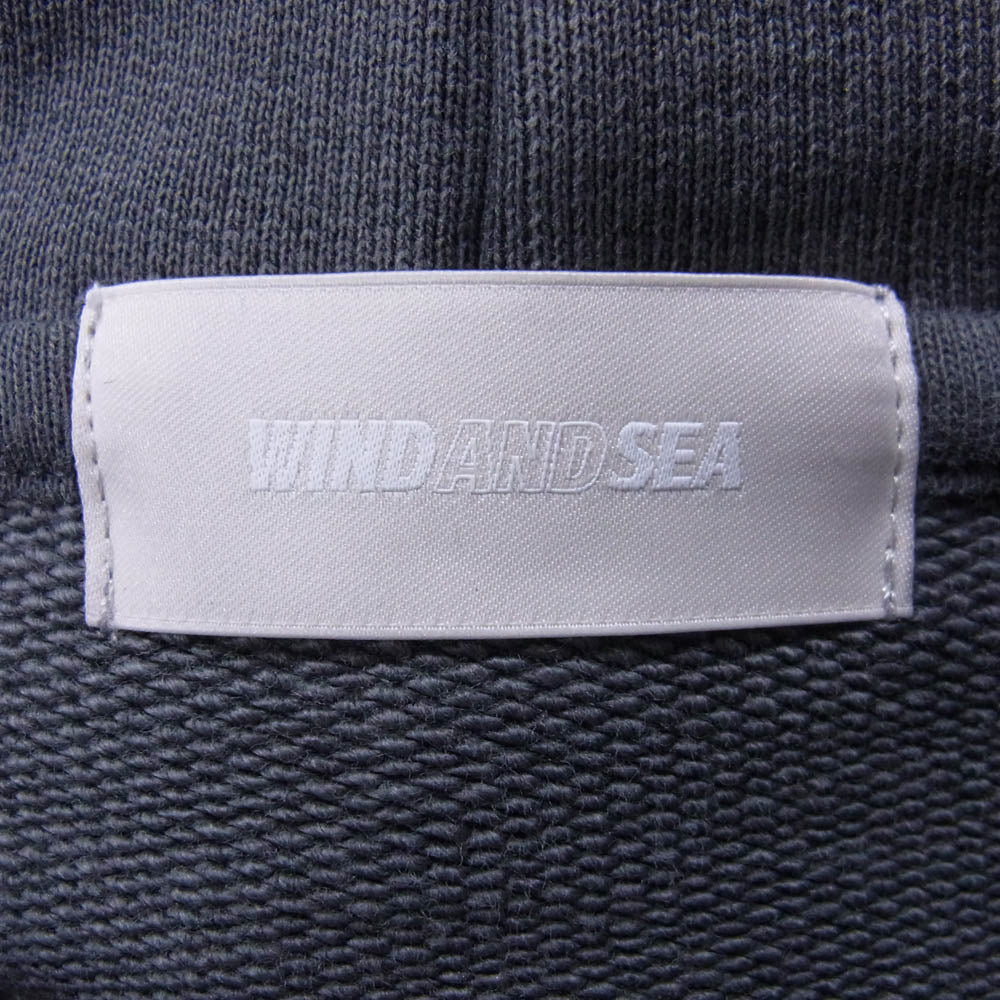 WIND AND SEA ウィンダンシー 25AW WDS-O-HTSP-25-Q2 スペード 刺繍 ジップアップ フーディー パーカー グレー系 M【美品】【中古】