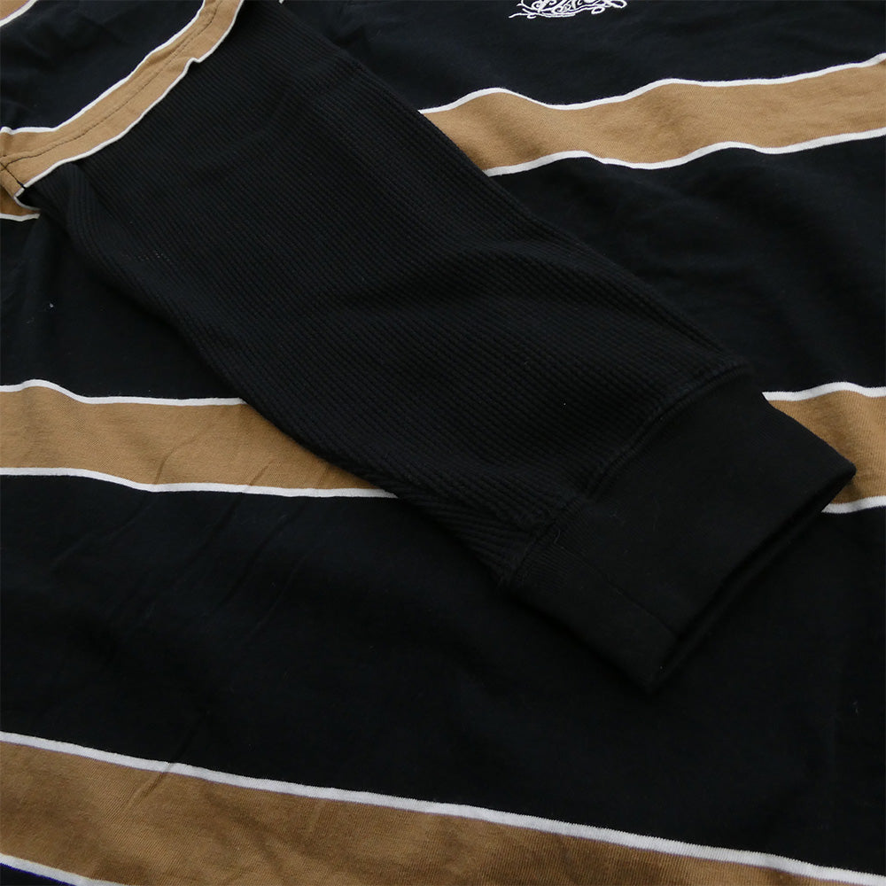 Supreme シュプリーム 24AW Thermal Polo サーマル ポロシャツ 長袖 カットソー ブラック系 ブラウン系 M【中古】