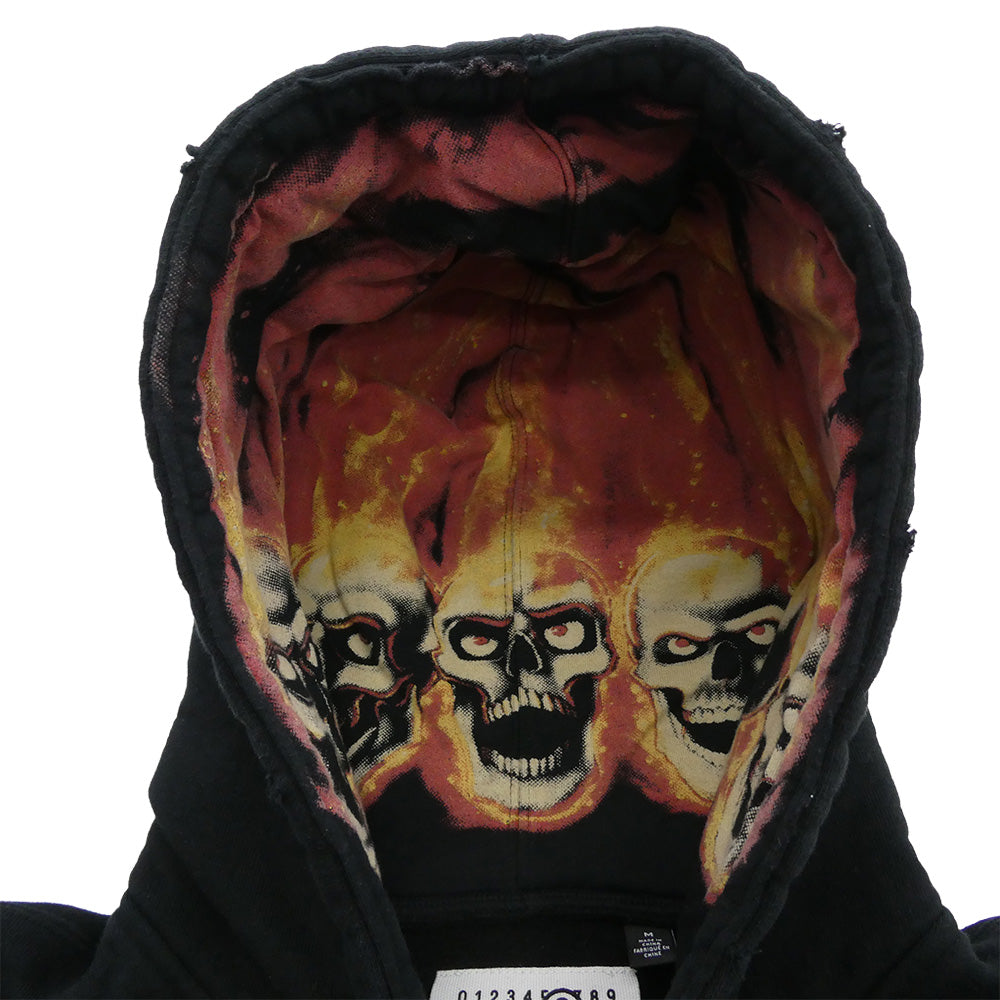 Supreme シュプリーム 24SS x MM6 Zip Up Hooded Sweatshirt エムエムシックス ジップアップ フーデッド スウェットシャツ フーディー パーカー ブラック系 M【中古】