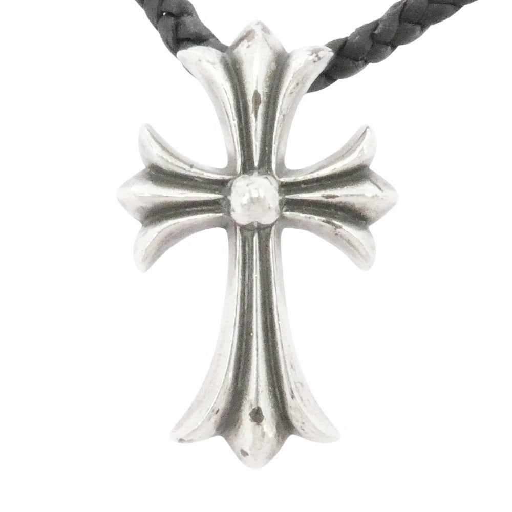 CHROME HEARTS クロムハーツ（原本無） CH CRS SML BC スモール CHクロス ボロチップ レザーブレード ネックレス シルバー系 ブラック系【中古】