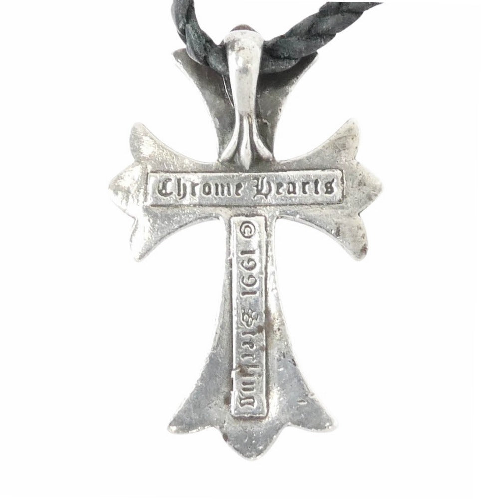 CHROME HEARTS クロムハーツ（原本無） CH CRS SML BC スモール CHクロス ボロチップ レザーブレード ネックレス シルバー系 ブラック系【中古】