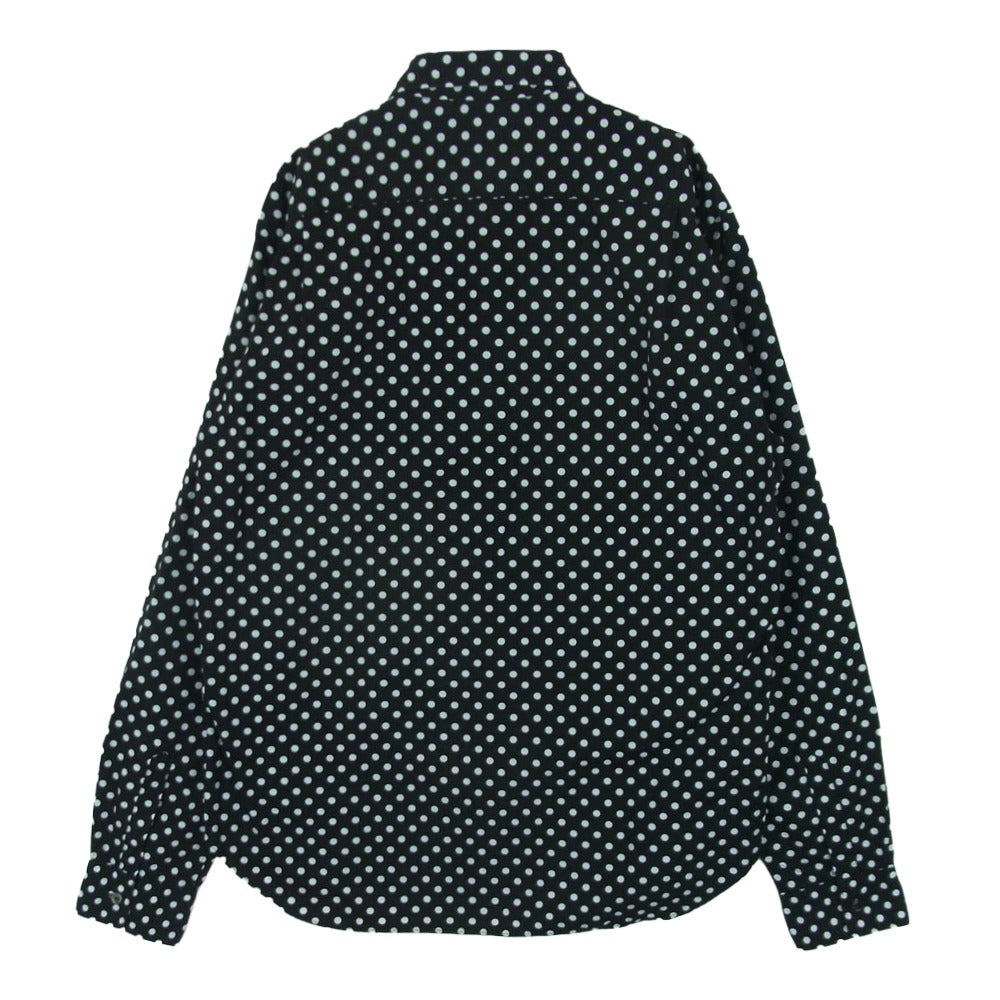 COMME des GARCONS HOMME コムデギャルソンオム 07SS HS-B011 AD2006 ドット フロントデザイン 長袖 ドレス シャツ ブラック系 ホワイト系 M【中古】