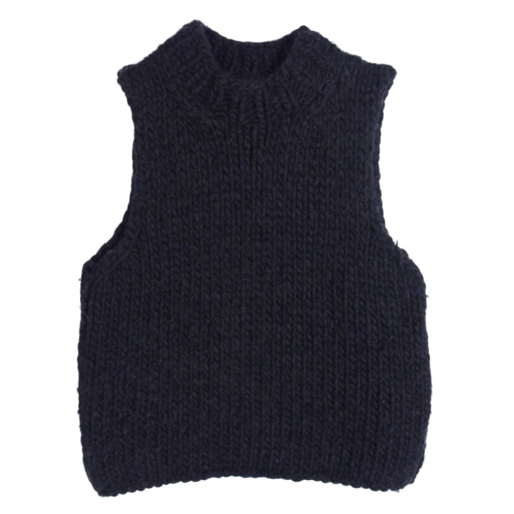 トゥーグッド THE MOUNTAINEER JUMPER HAND KINT WOOL ボトルネック ノースリーブ ニット ベスト チャコール系 ONE SIZE【中古】