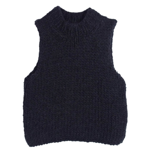 トゥーグッド THE MOUNTAINEER JUMPER HAND KINT WOOL ボトルネック ノースリーブ ニット ベスト チャコール系 ONE SIZE【中古】