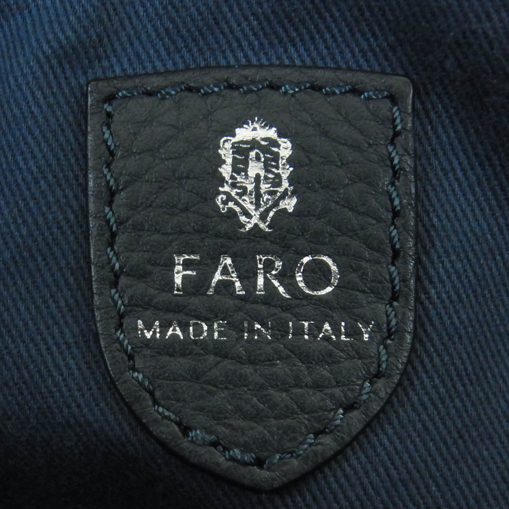 FARO ファーロ FABIO MOUSSE レザー トート バッグ ダークネイビー系【中古】