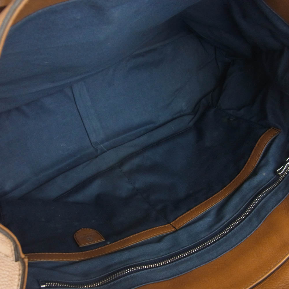 FARO ファーロ FRATELLI MOUSSE SEASON COLOR キャメル レザー トート バッグ イタリア製 ブラウン系【中古】