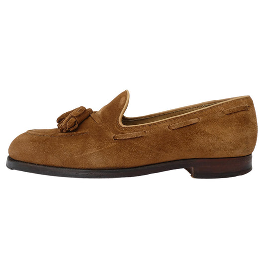 CROCKETT&JONES クロケットアンドジョーンズ Cavendish キャベンディッシュ 純正シューツリー付属 325ラスト カーフスエード レザーソール シューズ ブラウン系 7 1/2 E【中古】