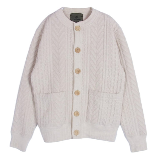 Nigel Cabourn ナイジェルケーボン 80330020006 クルーネック ニット カーディガン ベージュ系 44【中古】