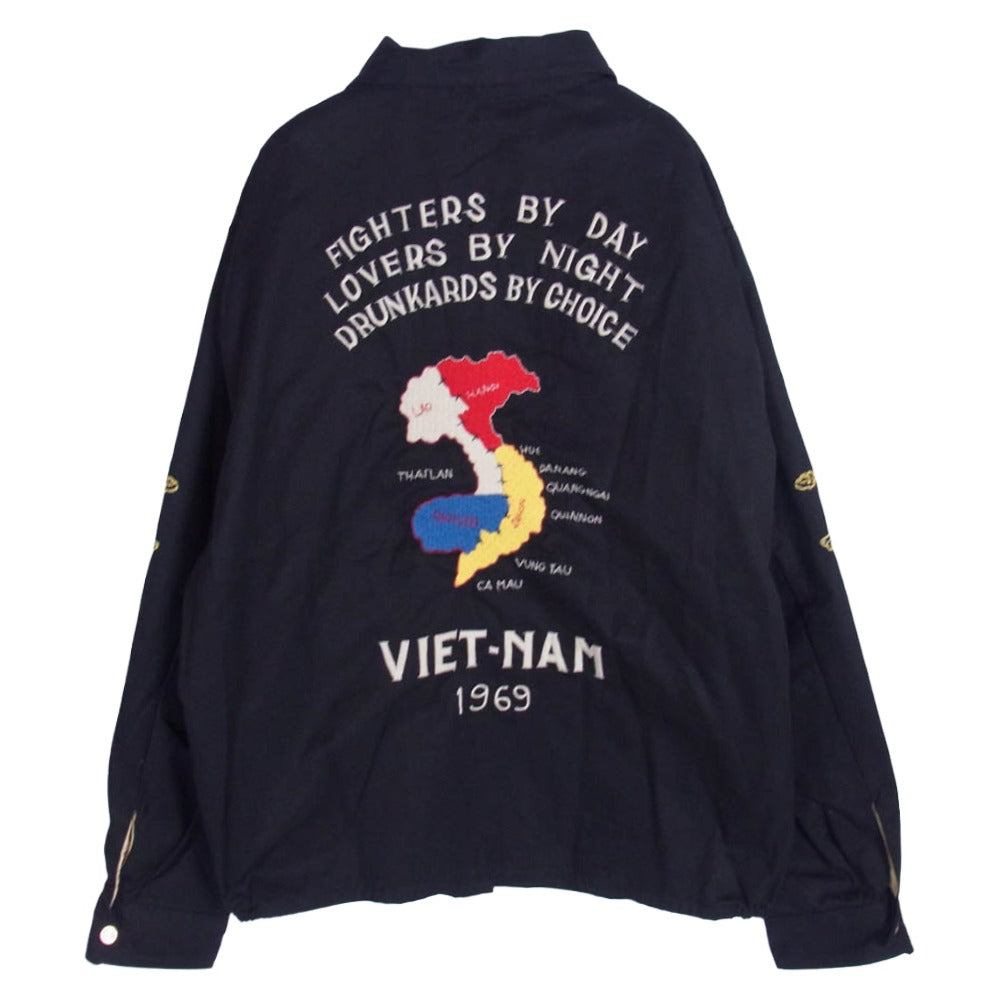 TAILOR TOYO テイラー東洋 TT15684 1960's VIETNAM MAP ベトナム ジャケット ブルゾン ベトジャン ブラック系 M【中古】