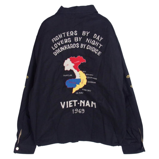 TAILOR TOYO テイラー東洋 TT15684 1960's VIETNAM MAP ベトナム ジャケット ブルゾン ベトジャン ブラック系 M【中古】