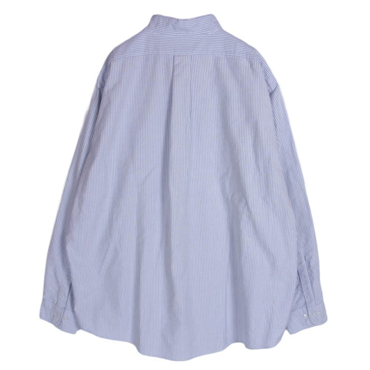 Brooks Brothers ブルックスブラザーズ オックスフォード ボタンダウン キャンディストライプ 長袖 フライデー シャツ ライトブルー系 XL【中古】