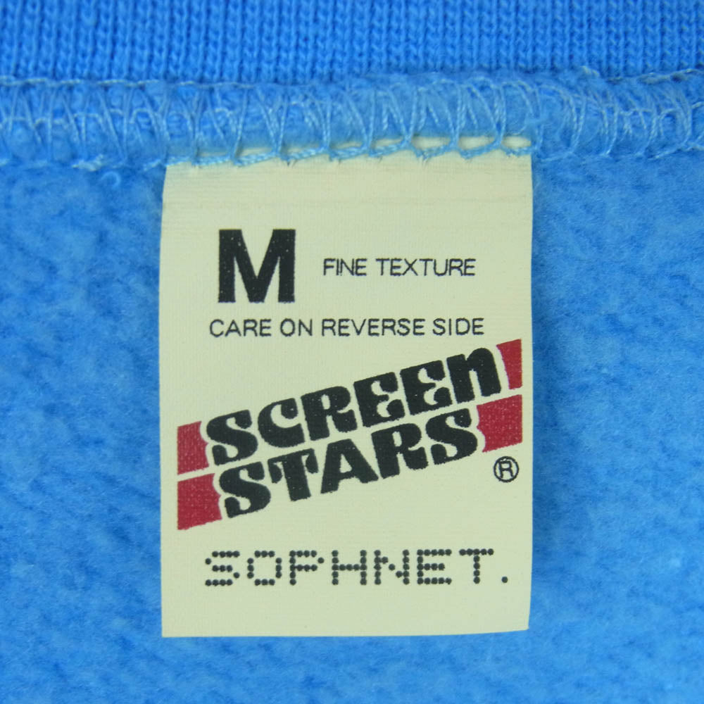 SOPHNET. ソフネット 21AW SOPH-212111 SCREENSTARS スクリーン スターズ スコーピオン刺繍 クルーネック スウェット トレーナー ライトブルー系 M【中古】