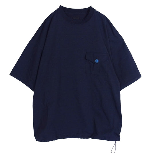 DAIWA PIER39 ダイワピア BE-36023 TECH TEE MIL POCKET CREW ポケット 半袖 Tシャツ ネイビー系 L【中古】