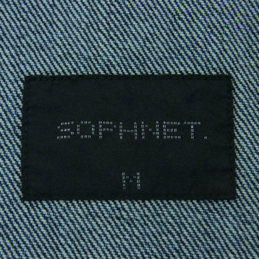 SOPHNET. ソフネット 18SS SOPH-180066 DENIM SHIRT CARDIGAN デニム シャツ カーディガン インディゴブルー系 M【中古】