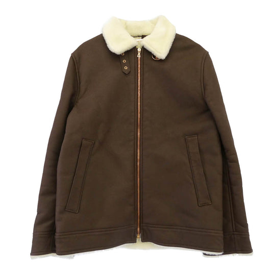 SOPHNET. ソフネット B3 フェイク レザー ムートン ジャケット ブラウン系 M【中古】