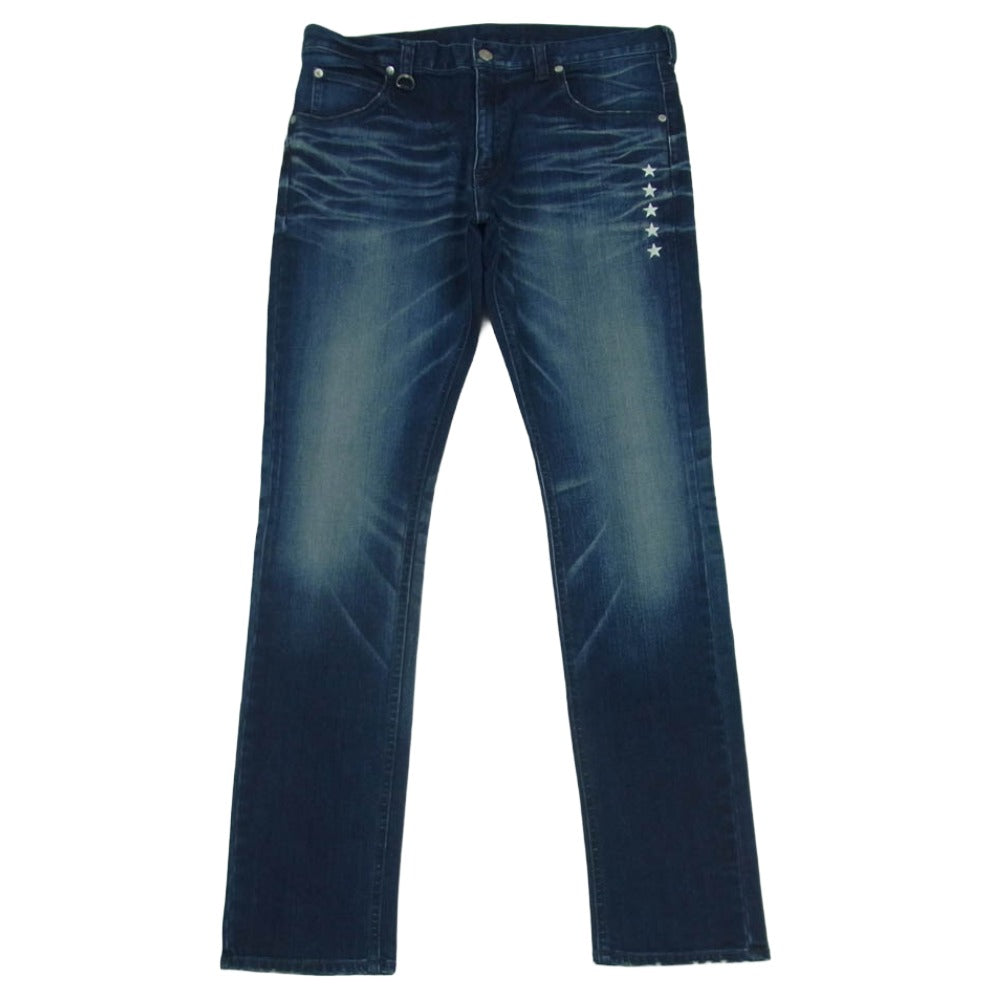 uniform experiment ユニフォームエクスペリメント 16AW UE-167007 DAMAGED STRETCH SKINNY JEANS ダメージ ストレッチ スキニー ジーンズ デニム パンツ インディゴブルー系 3【中古】