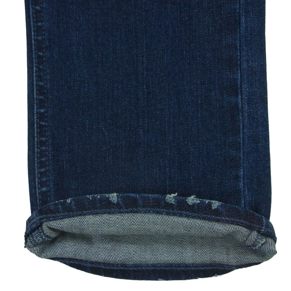 uniform experiment ユニフォームエクスペリメント 16AW UE-167007 DAMAGED STRETCH SKINNY JEANS ダメージ ストレッチ スキニー ジーンズ デニム パンツ インディゴブルー系 3【中古】