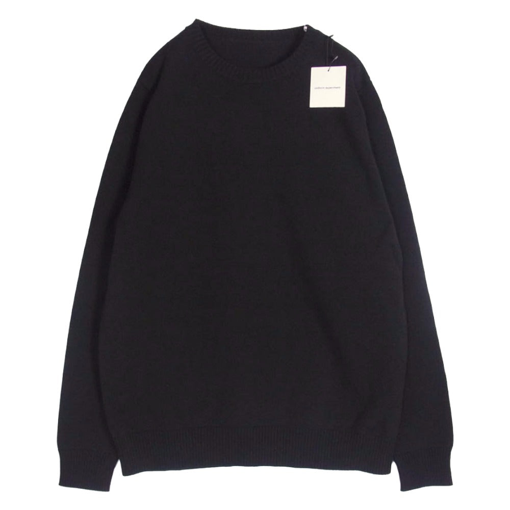 uniform experiment ユニフォームエクスペリメント 18SS UE-180086 UEN PHYSICAL FITNESS CREW NECK KNIT フィジカルフィットネス クルーネック ニット セーター ブラック系 2【美品】【中古】