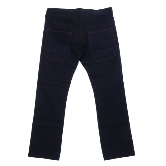 JUNYA WATANABE COMME des GARCONS MAN ジュンヤワタナベコムデギャルソンマン AD2014 WN-P014 デニムポケット切替 ウール スラックスパンツ ネイビー系 L【美品】【中古】