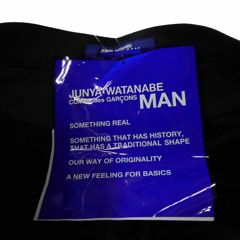 JUNYA WATANABE COMME des GARCONS MAN ジュンヤワタナベコムデギャルソンマン AD2014 WN-P014 デニムポケット切替 ウール スラックスパンツ ネイビー系 L【美品】【中古】