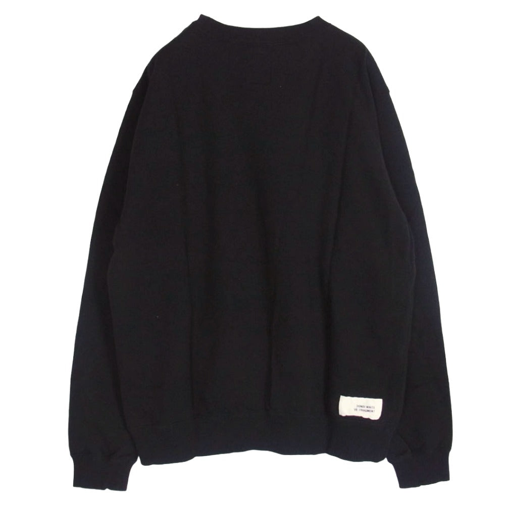 uniform experiment ユニフォームエクスペリメント 22SS UE-220004 DONDI WHITE SIGNATURE CREWNECK SWEAT ドンディ ホワイト シグネチャー クルーネック スウェット トレーナー ブラック系 2【美品】【中古】