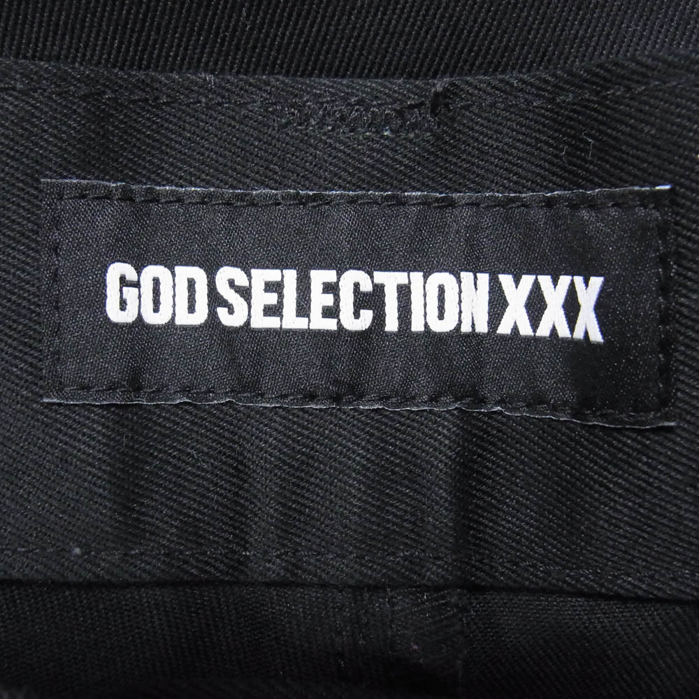 GOD SELECTION XXX ゴッドセレクション チノクロス ワークパンツ チノパン ブラック系 L【美品】【中古】