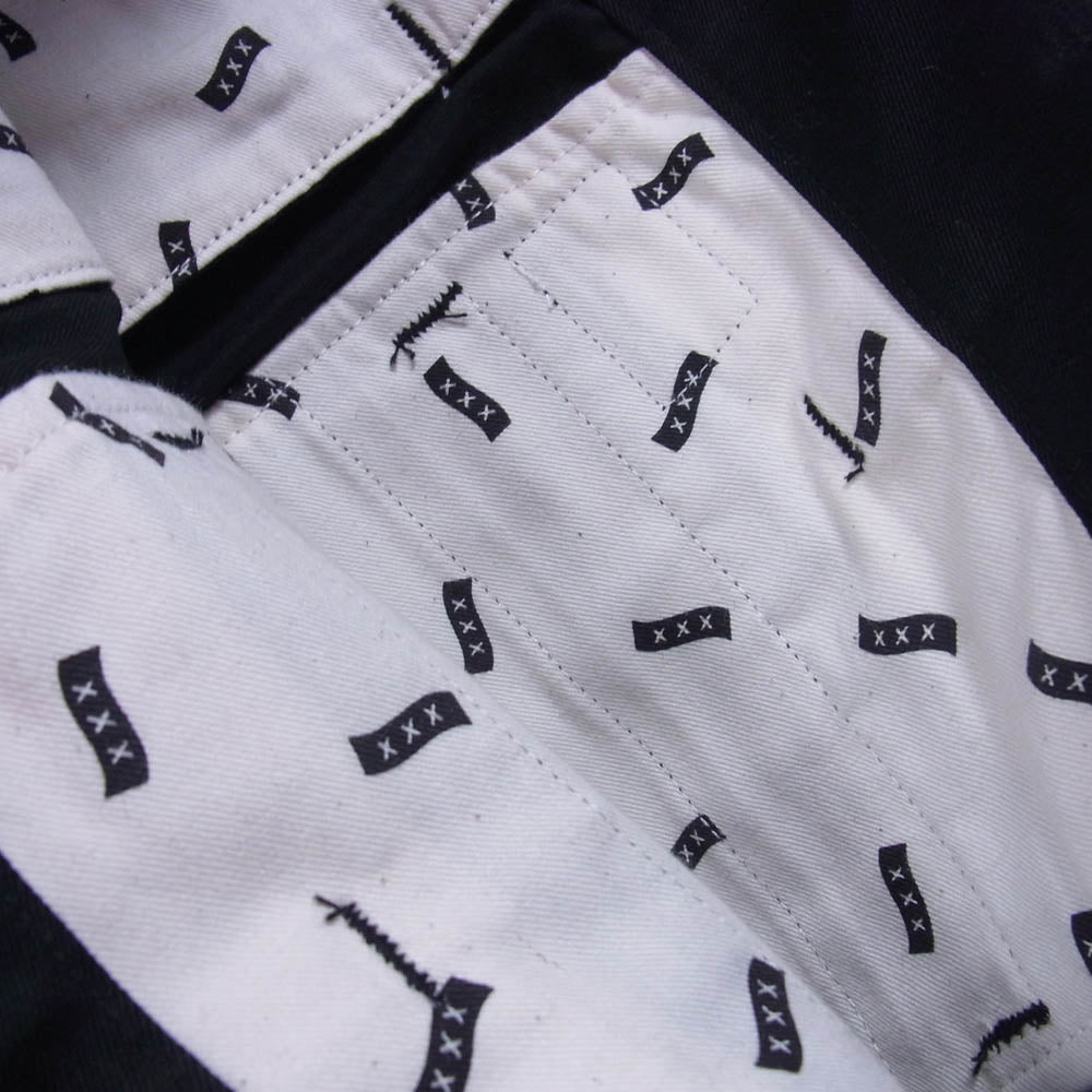 GOD SELECTION XXX ゴッドセレクション チノクロス ワークパンツ チノパン ブラック系 L【美品】【中古】