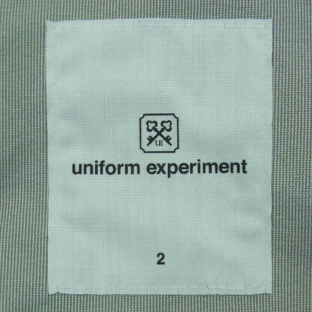 uniform experiment ユニフォームエクスペリメント 21SS UE-210034 3LAYER HOODED BLOUSON 3レイヤー フーデッド ブルゾン グリーン系 2【美品】【中古】