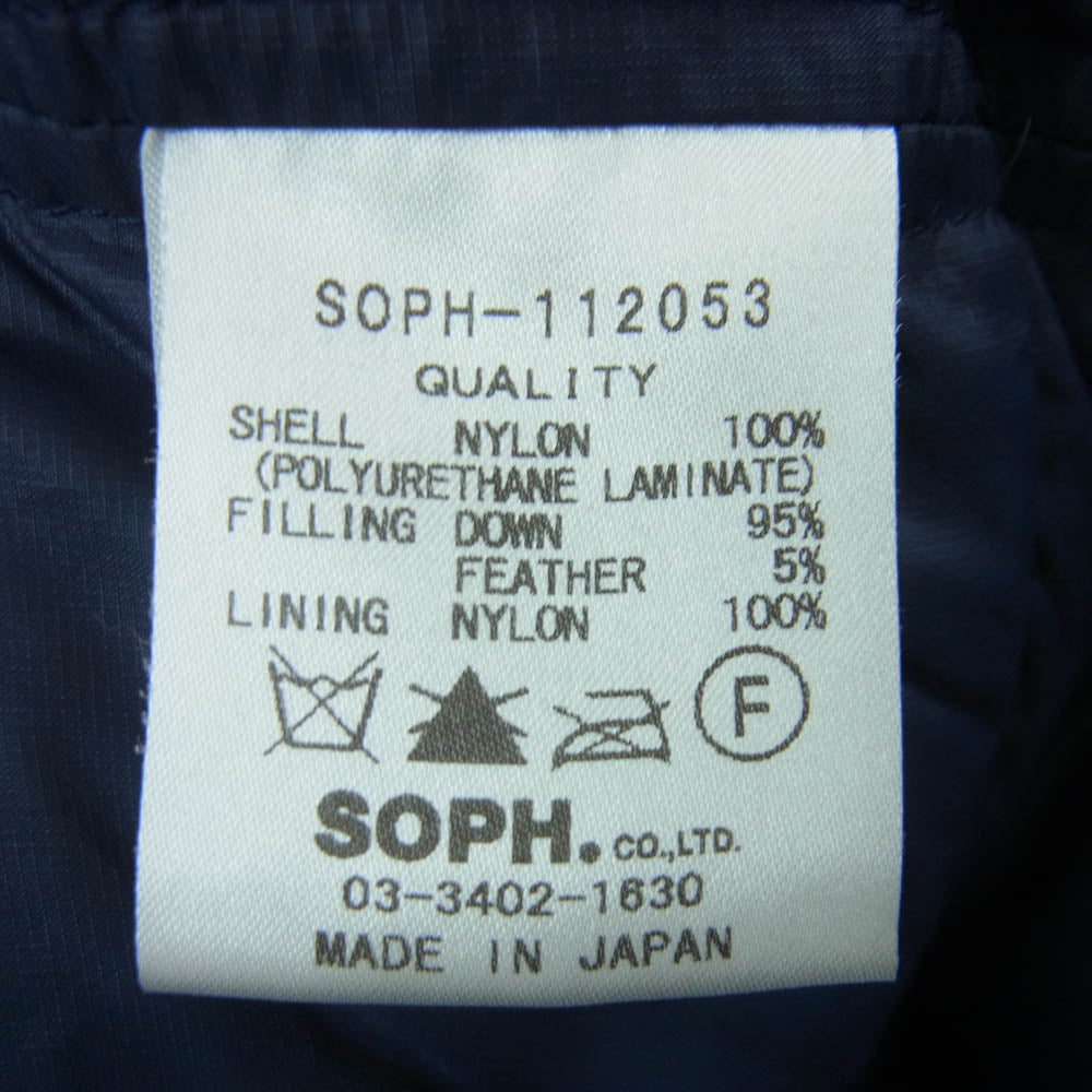SOPHNET. ソフネット SOPH-112053 FSF ダウン フード フーディー ジャケット 日本製 ダークネイビー系 M【中古】