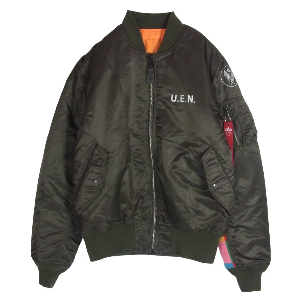 uniform experiment ユニフォームエクスペリメント 09AW UE-091080 TIGHT FIT MA-1 タイト フィット ジャケット カーキ系 L【中古】