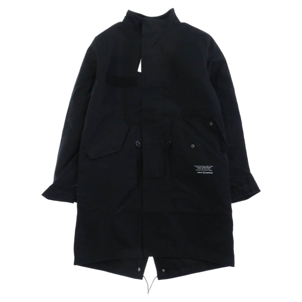 uniform experiment ユニフォームエクスペリメント 17AW UE-178016 MILITARY STAND COLLAR M-51 モッズコート ジャケット ブラック系 2【中古】