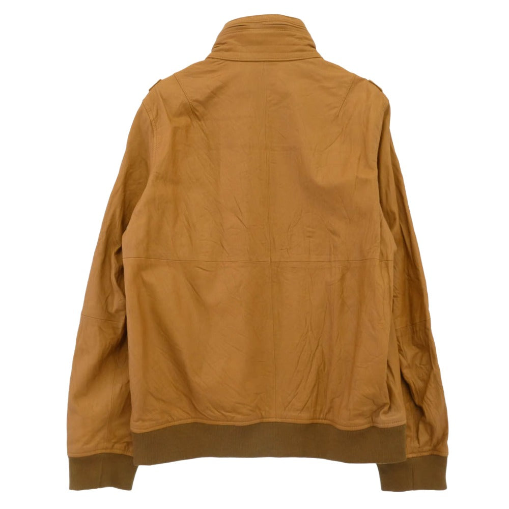SOPHNET. ソフネット 08AW SOPH-89026 10周年記念 シープスキン レザー スタンドカラー ブルゾン ジャケット ブラウン系 L【美品】【中古】
