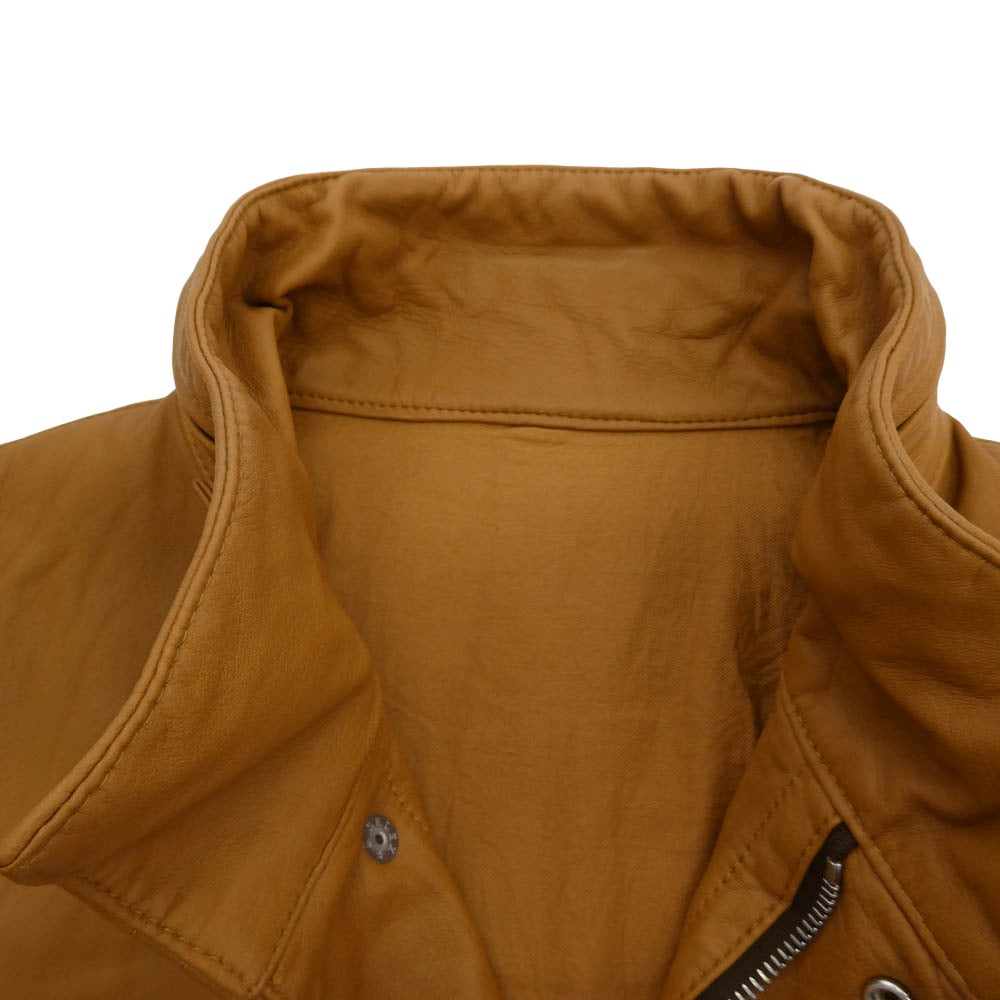 SOPHNET. ソフネット 08AW SOPH-89026 10周年記念 シープスキン レザー スタンドカラー ブルゾン ジャケット ブラウン系 L【美品】【中古】