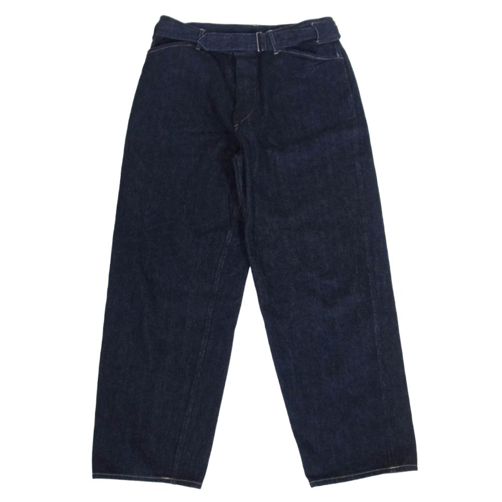 COMOLI コモリ 23AW Y03-03001 デニム ベルテッド パンツ インディゴブルー系 2【中古】