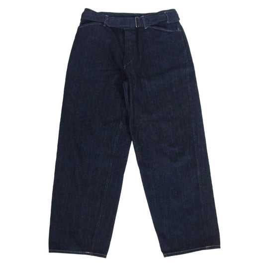 COMOLI コモリ 23AW Y03-03001 デニム ベルテッド パンツ インディゴブルー系 2【中古】