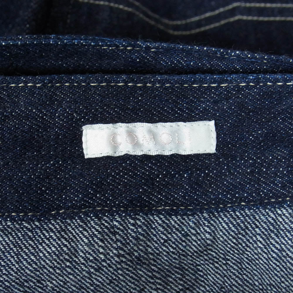 COMOLI コモリ 23AW Y03-03001 デニム ベルテッド パンツ インディゴブルー系 2【中古】