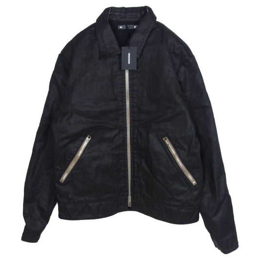 MINEDENIM マインデニム 24AW 2410-8004-99-032 Black Coating Denim Riders JKT コーティング デニム ライダース ジャケット ブラック系 3【美品】【中古】