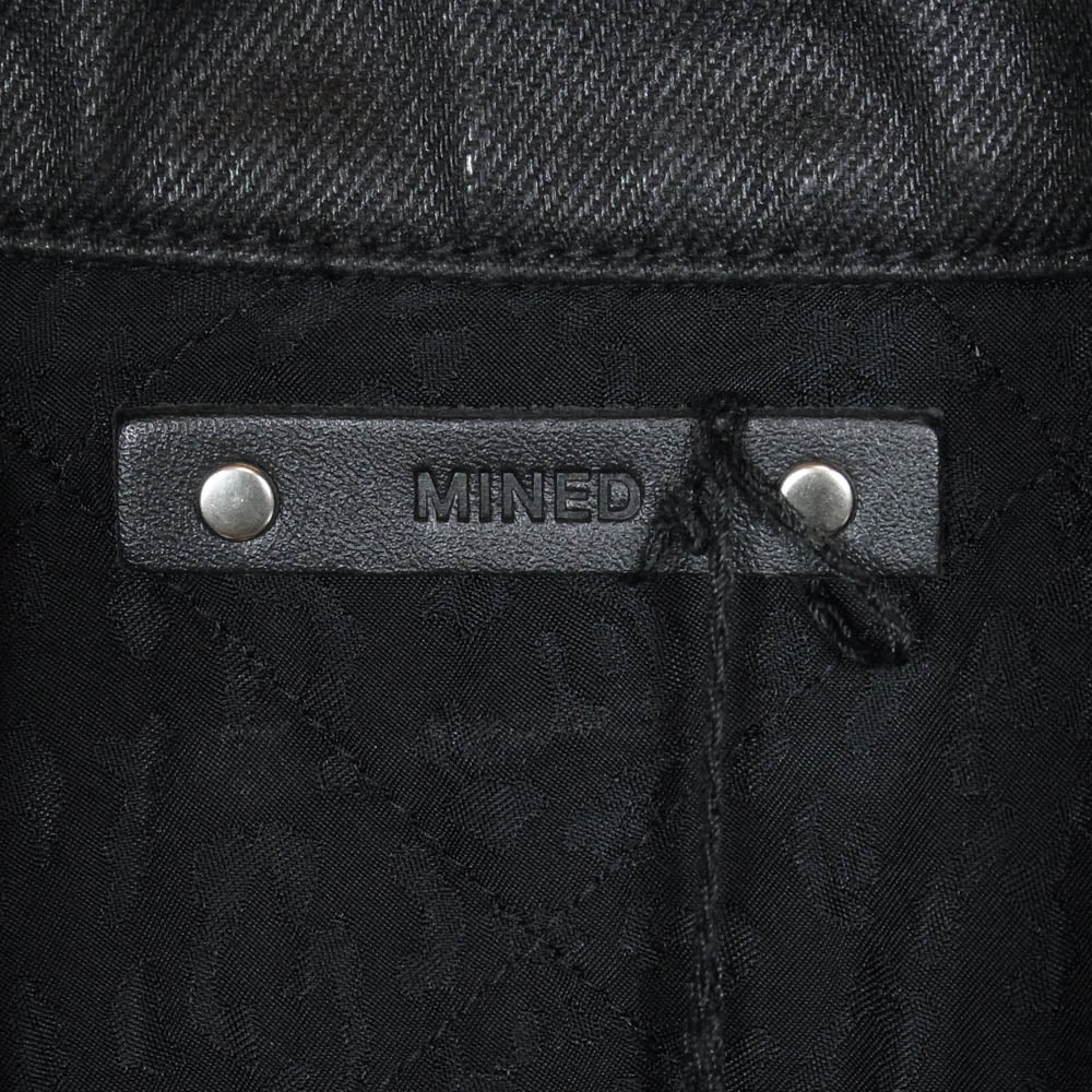 MINEDENIM マインデニム 24AW 2410-8004-99-032 Black Coating Denim Riders JKT コーティング デニム ライダース ジャケット ブラック系 3【美品】【中古】